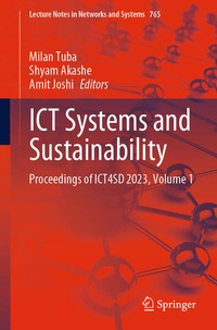 Enlarge image Cover: ICT Systems and Sustainability - Springer