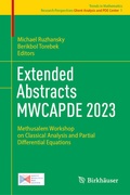 Cover: Extended Abstracts MWCAPDE 2023 - Birkh&auml;user