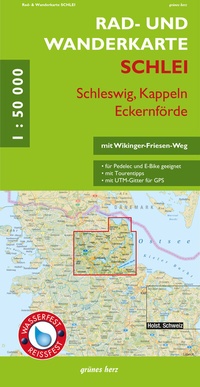 Abbildung von: Rad- und Wanderkarte Schlei - Schleswig, Kappeln, Eckernförde - grünes herz