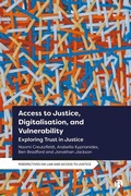Cover: Access to Justice, Digitalization and Vulnerability - Bristol University Press