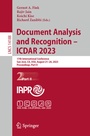 Cover: Document Analysis and Recognition - ICDAR 2023 - Springer