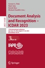 Cover: Document Analysis and Recognition - ICDAR 2023 - Springer