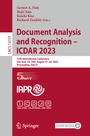 Cover: Document Analysis and Recognition - ICDAR 2023 - Springer