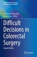 Cover: Difficult Decisions in Colorectal Surgery - Springer