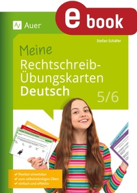 Abbildung von: Meine Rechtschreib-Übungskarten Deutsch 5-6 - Auer Verlag