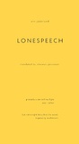 Cover: Lonespeech - Nightboat Books