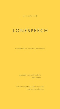 Enlarge image Cover: Lonespeech - Nightboat Books