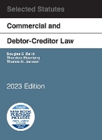 Abbildung von: Commercial and Debtor-Creditor Law Selected Statutes, 2023 Edition - West Academic Press