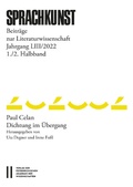 Cover: Sprachkunst - Beitr&auml;ge zur Literaturwissenschaft, Jahrgang LIII/2022, 1. und 2. Halbband - Verlag der &ouml;sterreichischen Akademie der Wissenschaften