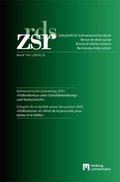 Cover: ZSR Band 142 (2023) II - Schweizerischer Juristentag 2023 / Congr&egrave;s de la Soci&eacute;t&eacute; suisse des Juristes 2023 - Helbing & Lichtenhahn