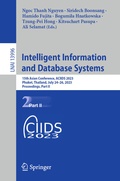 Cover: Intelligent Information and Database Systems - Springer