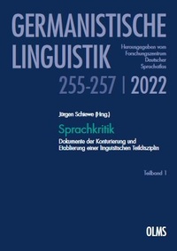 Enlarge image Cover: Sprachkritik - Georg Olms Verlag