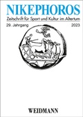 Cover: Nikephoros - Zeitschrift f&uuml;r Sport und Kultur im Altertum - Weidmannsche Hildesheim