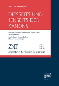 Abbildung von: ZNT - Zeitschrift für Neues Testament 26. Jahrgang, Heft 51 (2023) - Narr Francke Attempto