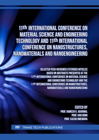 Abbildung von: 11th International Conference on Material Science and Engineering Technology and 11th International Conference on Nanostructures, Nanomaterials and Nanoengineering - Trans Tech Publications Ltd