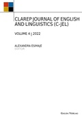 Cover: CLAREP JOURNAL OF ENGLISH AND LINGUISTICS (C-JEL) - Galda Verlag