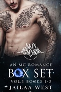 Cover: Skin Sins an MC Romance Collection: Books 1-3 (Skin Sins MC Tattoo Shop) - Jailaa West