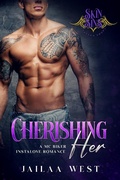 Cover: Cherishing Her (Skin Sins MC Tattoo Shop, #1) - Jailaa West