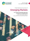 Cover: Post-COVID-19 Sustainable Supply Chain Management in Emerging Markets - Emerald Publishing Limited