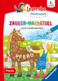 Abbildung von: Leserabe Rätselspaß - Zauber-Malrätsel zum Lesenlernen: Pferde (1. Lesestufe) - Ravensburger