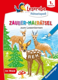 Abbildung von: Leserabe Rätselspaß - Zauber-Malrätsel zum Lesenlernen: Im Wald (1. Lesestufe) - Ravensburger