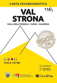 Abbildung von: Val Strona. Valli dell'Ossola, Cusio, Valsesia 1:25.000 - Carta escursionistica;Geo4Map