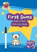 Cover: First Sums Wipe-Clean Activity Book for Ages 4-5 (with pen) - Coordination Group Publications Ltd (CGP)