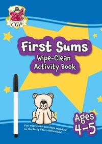 Enlarge image Cover: First Sums Wipe-Clean Activity Book for Ages 4-5 (with pen) - Coordination Group Publications Ltd (CGP)