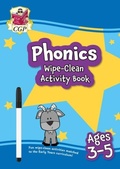 Cover: Phonics Wipe-Clean Activity Book for Ages 3-5 (with pen) - Coordination Group Publications Ltd (CGP)