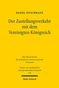 Abbildung von: Der Zustellungsverkehr mit dem Vereinigten Königreich - Mohr Siebeck