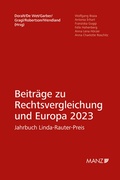 Cover: Beitr&auml;ge zur Rechtsvergleichung und Europa 2023 Jahrbuch Linda-Rauter-Preis - Manz