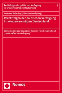 Abbildung von: Rechtsfolgen der politischen Verfolgung im wiedervereinigten Deutschland - Nomos