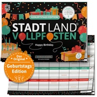 Abbildung von: DENKRIESEN - STADT LAND VOLLPFOSTEN® - GEBURTSTAGS EDITION - "Happy Birthday." - A4 - DENKRIESEN