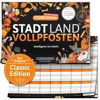 Abbildung von: DENKRIESEN - STADT LAND VOLLPFOSTEN® - CLASSIC EDITION - "Intelligenz ist relativ." - A4 - DENKRIESEN