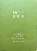 Cover: Kjver Holy Bible, Be Strong and Courageous Life Verse Edition, Large Print, Olive Ultrasoft - Whitaker House