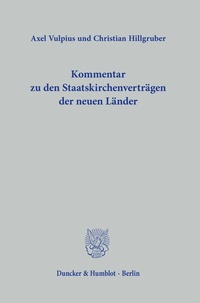Abbildung von: Kommentar zu den Staatskirchenverträgen der neuen Länder. - Duncker & Humblot