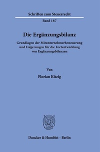 Abbildung von: Die Ergänzungsbilanz. - Duncker & Humblot