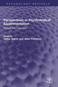 Abbildung von: Perspectives in Psychological Experimentation - Taylor & Francis