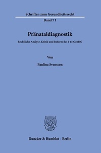 Abbildung von: Pränataldiagnostik. - Duncker & Humblot