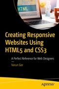 Cover: Creating Responsive Websites Using HTML5 and CSS3 - APress