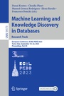 Cover: Machine Learning and Knowledge Discovery in Databases: Research Track - Springer