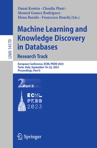 Enlarge image Cover: Machine Learning and Knowledge Discovery in Databases: Research Track - Springer