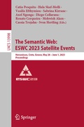 Cover: The Semantic Web: ESWC 2023 Satellite Events - Springer
