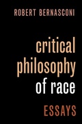 Cover: Critical Philosophy of Race - OUP eBook