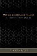 Cover: Method, Context, and Meaning in New Testament Studies - William B Eerdmans Publishing Co