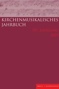 Cover: Kirchenmusikalisches Jahrbuch 107. Jahrgang 2023 - Brill Deutschland