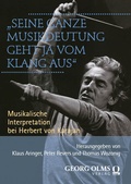 Cover: "Seine ganze Musikdeutung geht ja vom Klang aus" - Georg Olms Verlag