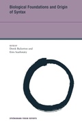 Cover: Biological Foundations and Origin of Syntax - MIT Press