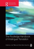 Cover: The Routledge Handbook of Intralingual Translation - Taylor & Francis