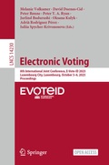 Cover: Electronic Voting - Springer